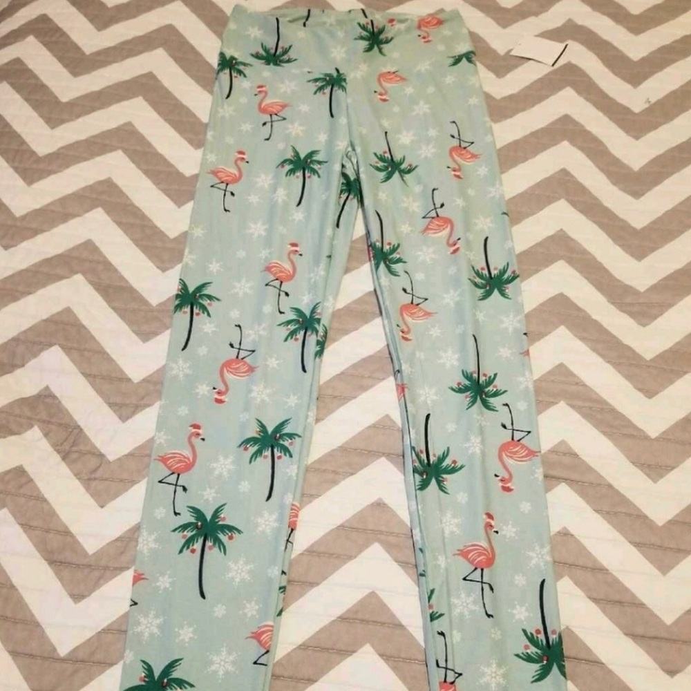 🦩Small Christmas Flamingo Leggings